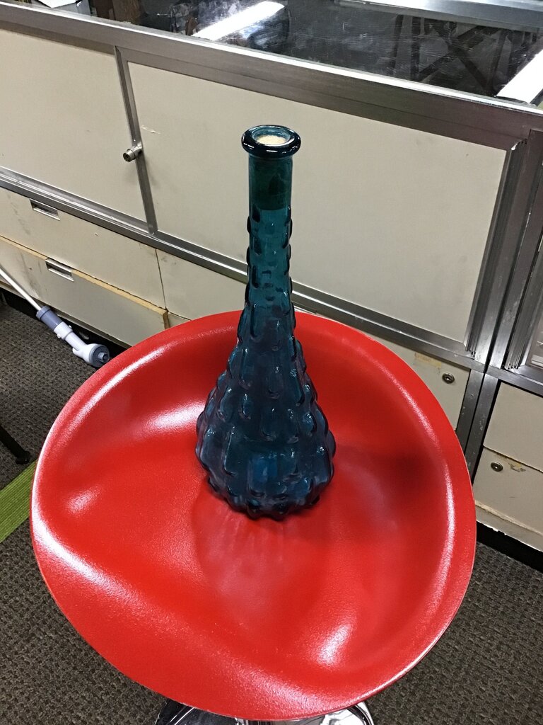 Vintage Blue Glass Bottle