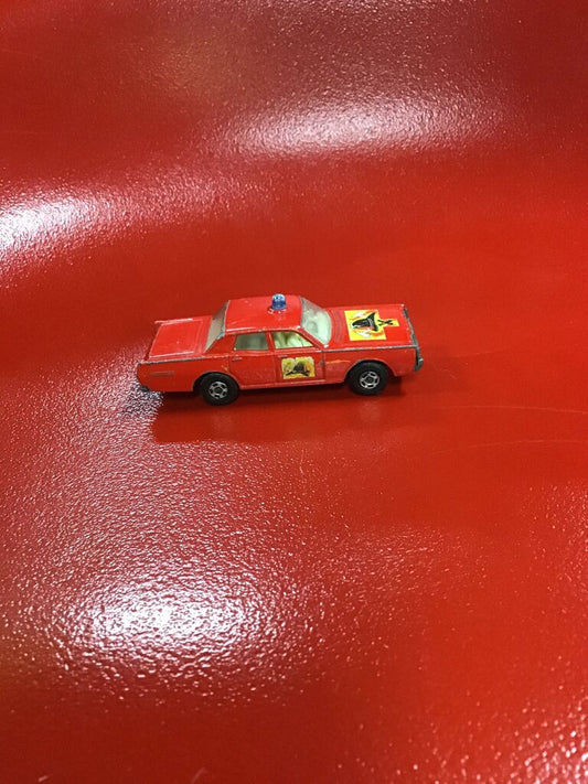 Vintage Red Police Car Toy