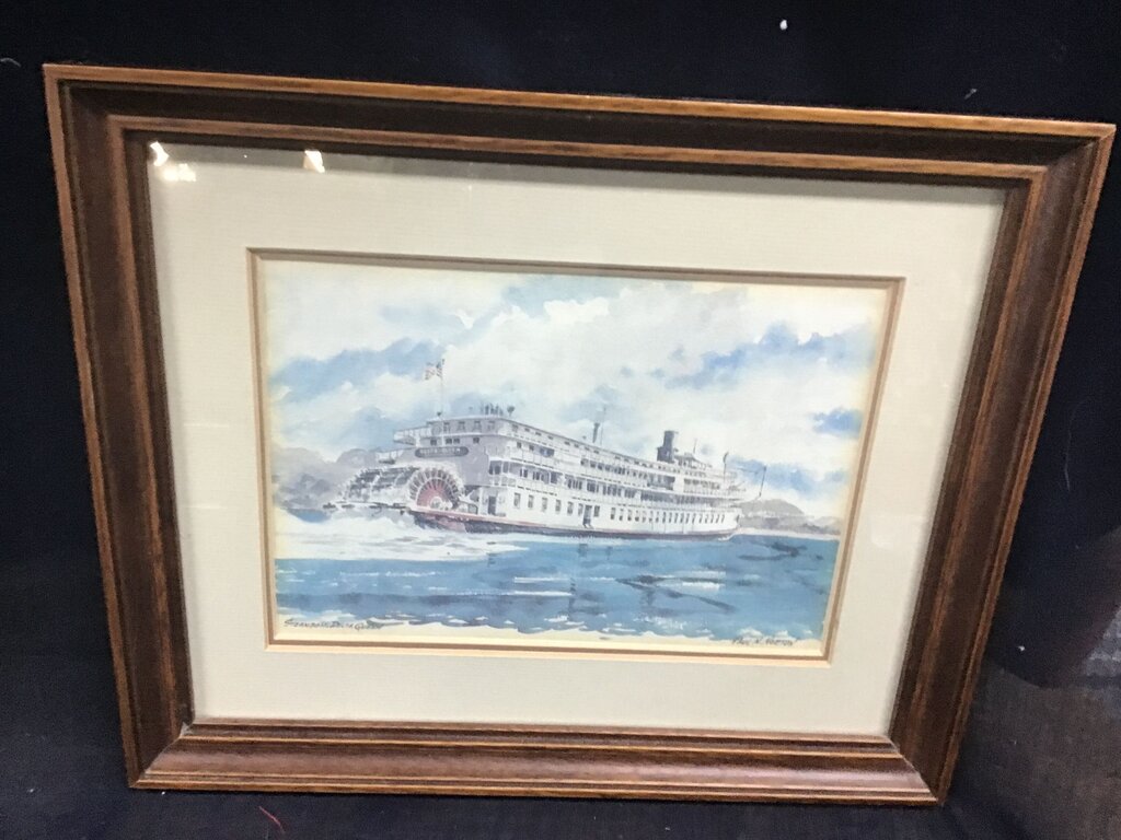 Paul N Norton Steamboat Delta Queen8x10 framed