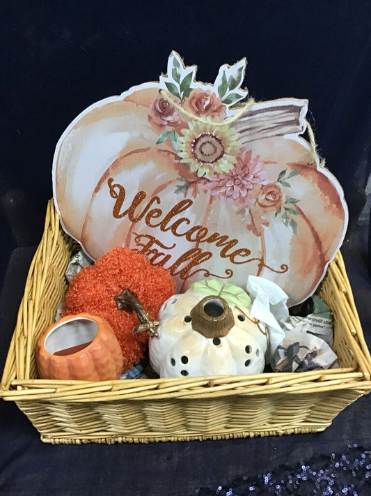 Welcome Fall Decorative Basket