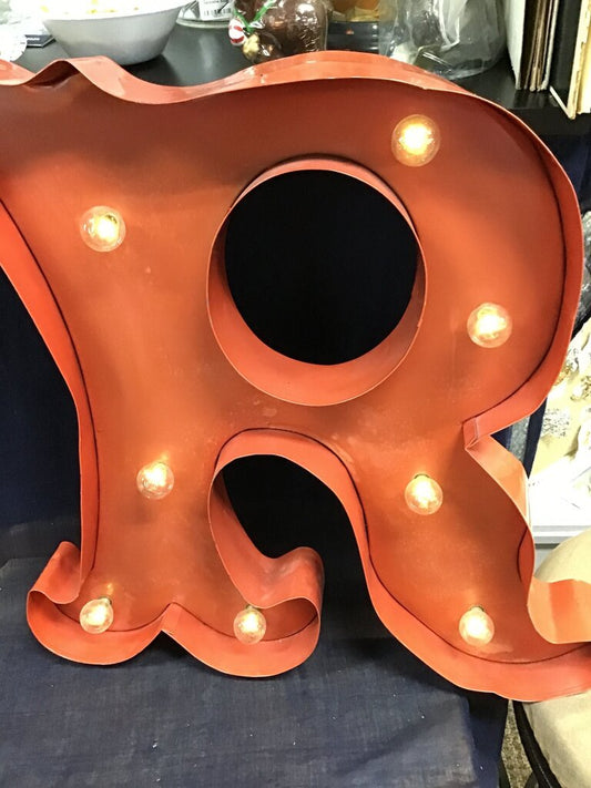 Vintage Marquee Letter R Light