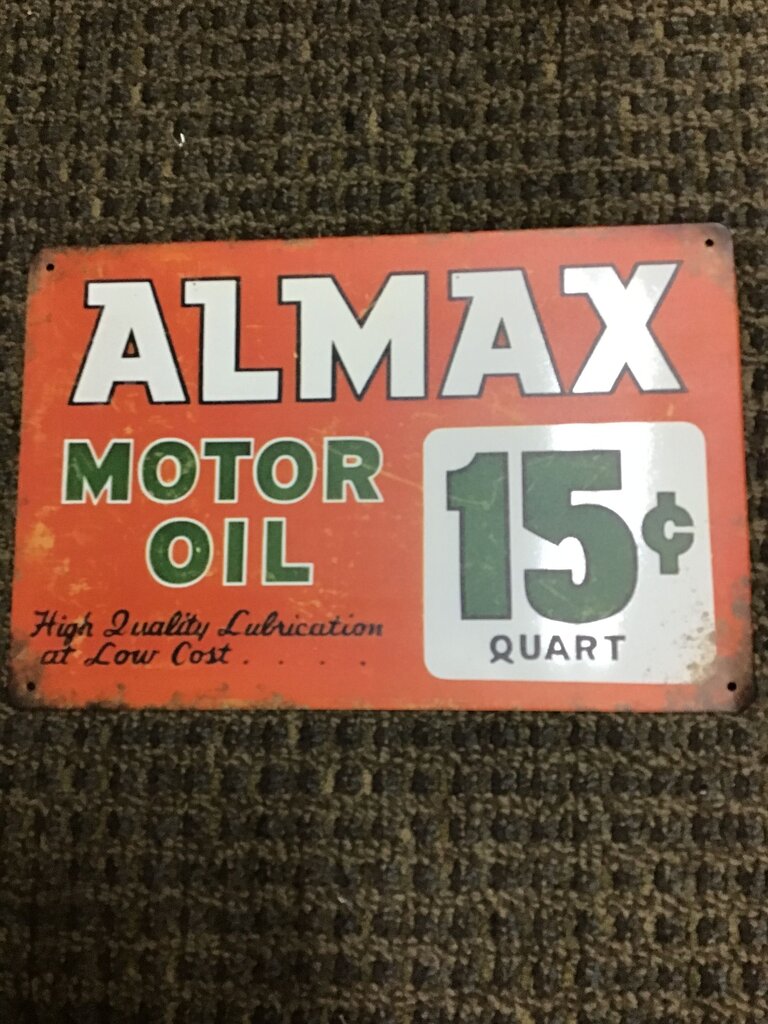 Almax Motor Oil Sign