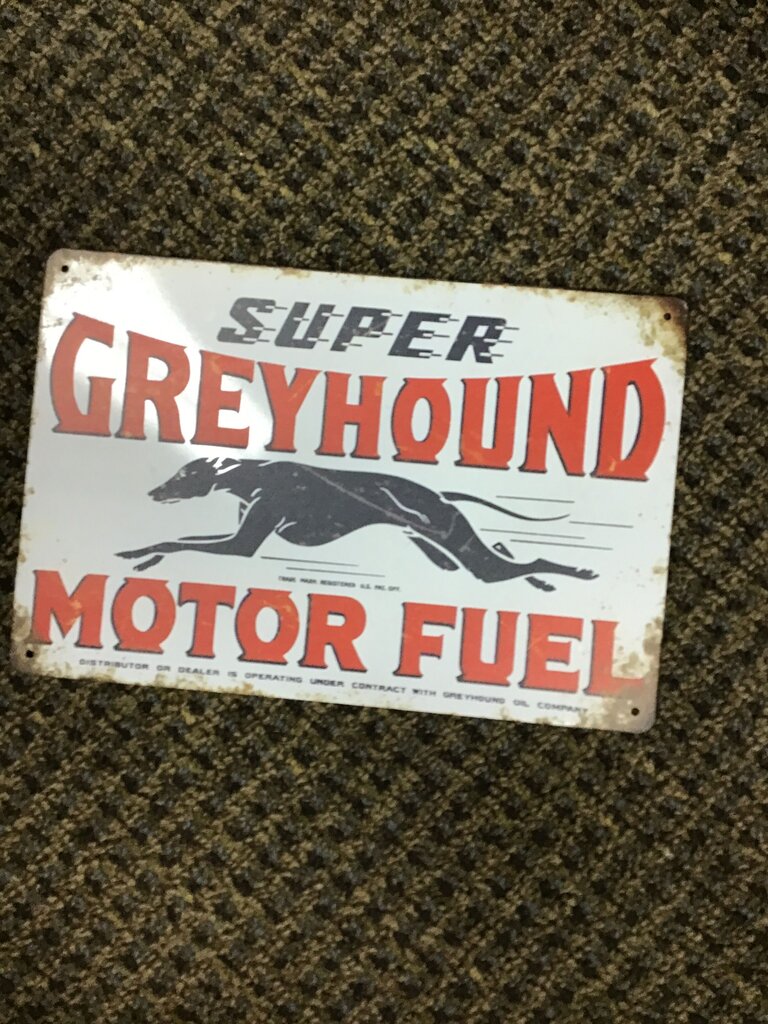 Super Greyhound Motor Fuel Sign