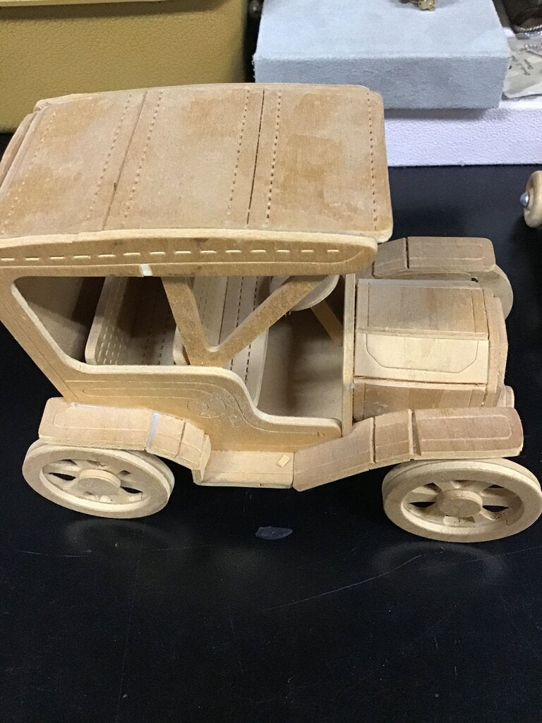 Wooden Vintage Car resembling a ford model T