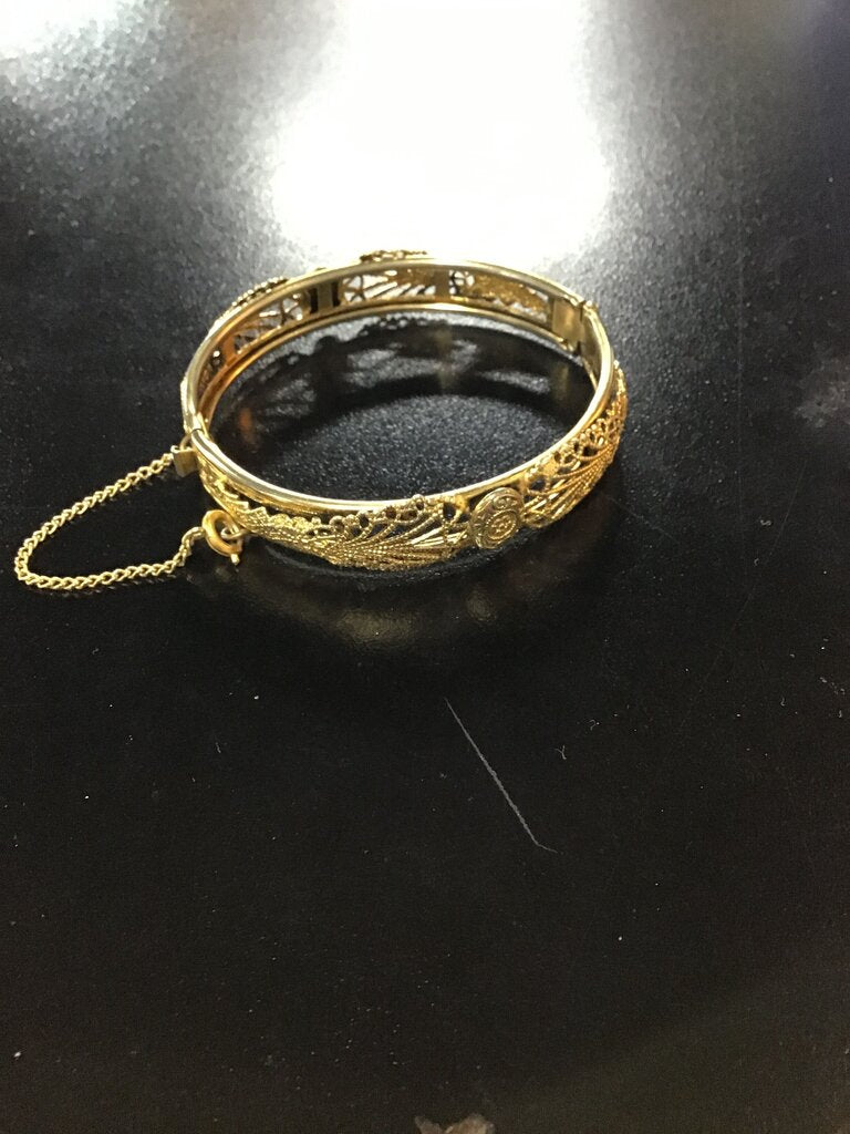 Vintage Freirich Gold Tone Bangle Bracelet