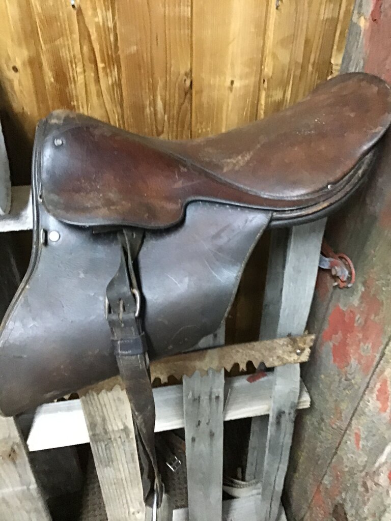 Used Leather Horse Saddle