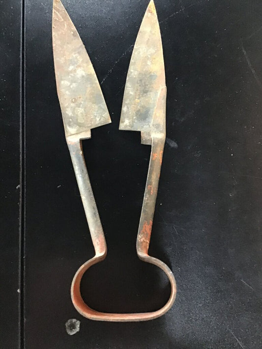 Vintage hand forged iron sheep shears